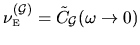 $\nu_{{\mbox{\tiny E}}}^{(\mathcal{G})} = \tilde{C}_{\mathcal{G}}(\omega\rightarrow0)$