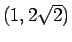 $(1,2\sqrt2)$
