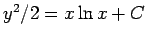 $y^2/2 = x\ln x + C$