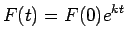 $\displaystyle F(t) =
F(0)e^{kt}$