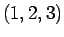 $ (1,2,3)$