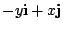 $ -y \mathbf{i}+ x \mathbf{j}$