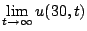 $\displaystyle{\lim_{t \to \infty}{u(30,t)}}$