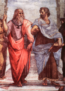 Raphael's School of Athens. Center section