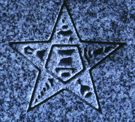 Tombstone showing Order of Eastern Star Symbol